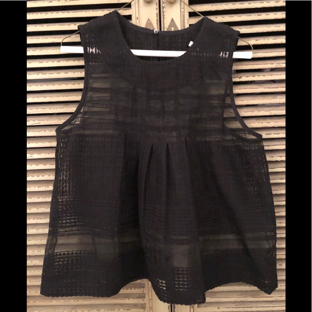 Madewell Sheer Sleeveless Tank Blouse